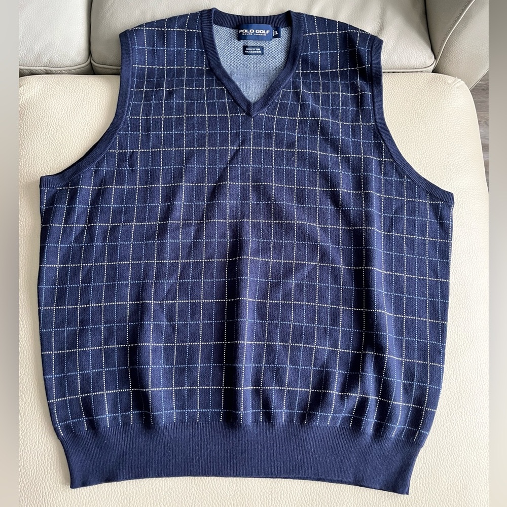 NWOT - Polo Ralph Lauren Men’s Cotton Cashmere Blended Sweater Vest - Size L
